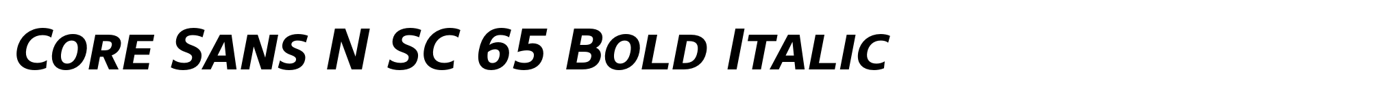 Core Sans N SC 65 Bold Italic image